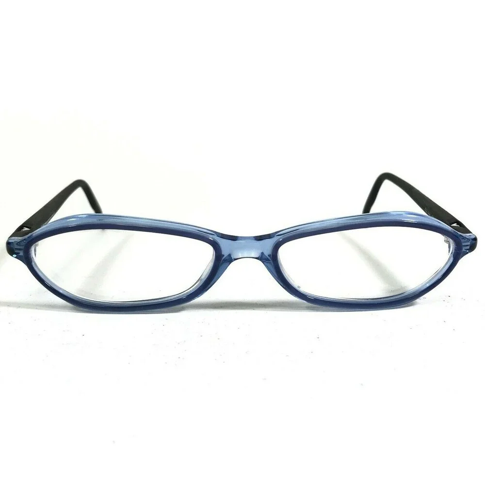 Emporio Armani Eyeglasses Frames 614 414 Black Clear Blue Oval 52-16-135